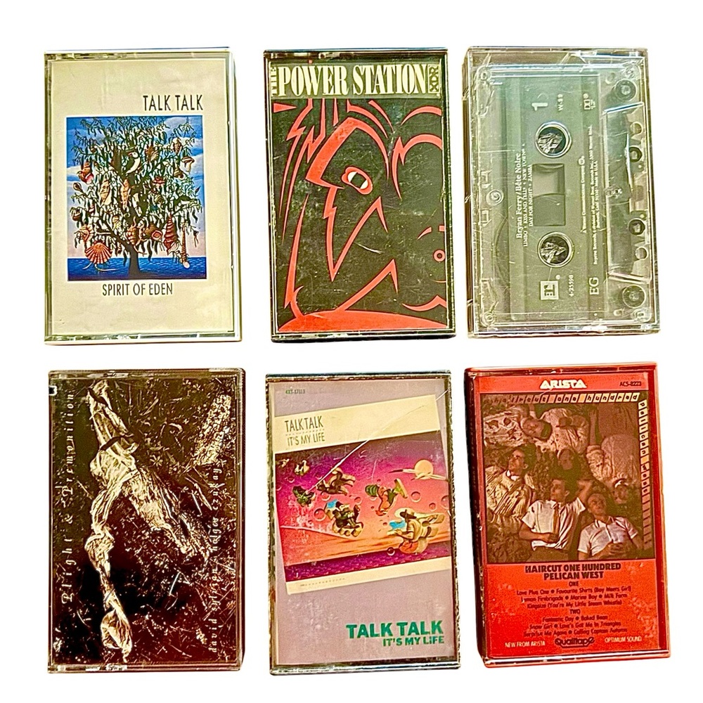 Lot of six vintage 80’s cassette tapes